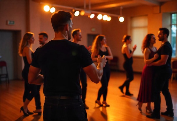 Cours de danse de salon avec un coach.
